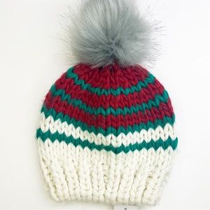 Nordstrom Knit Faux Fur Pom Beanie